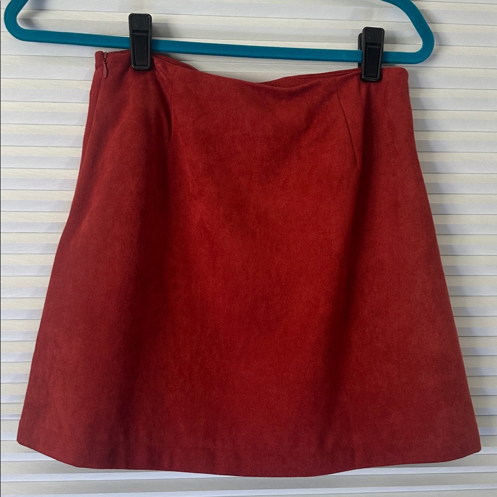 Miami Red Embroidered Mini Skirt - Picture 3 of 5